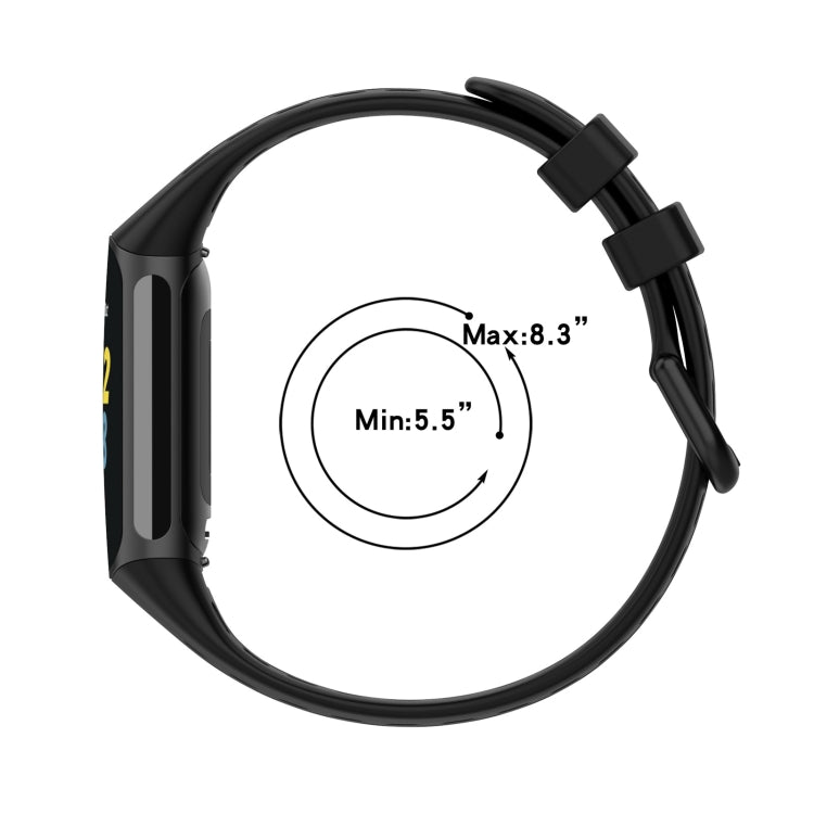 For Fitbit Charge 5 Solid Color Breathable Sports Silicone Watch Band(Dark Blue) - Watch Bands by PMC TechLife | Online Shopping South Africa | PMC TechLife | Buy Now Pay Later Mobicred