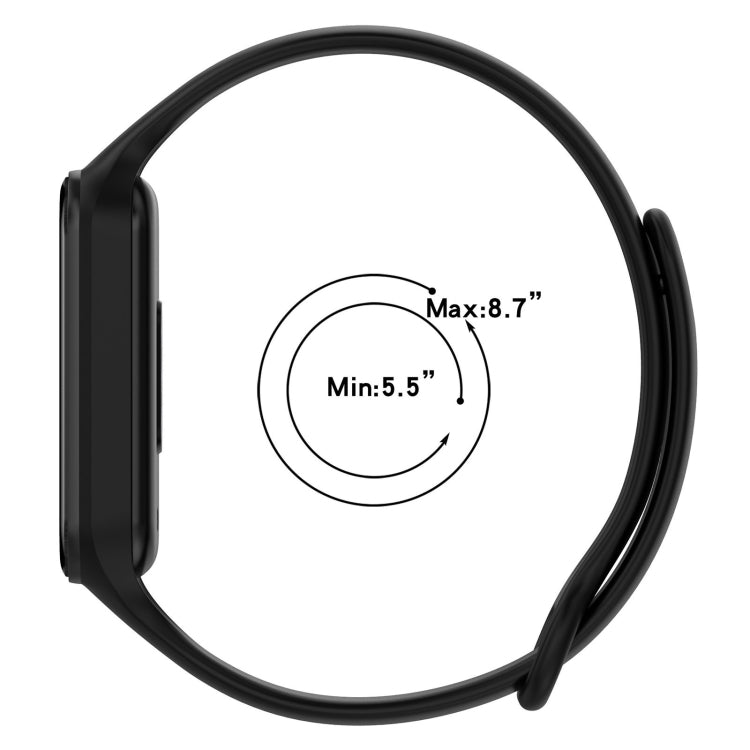 For Xiaomi Mi Band 8 Active Solid Color Integrated Silicone Watch Band(Dark Blue) - free shipping - PMC TechLife - Order now!