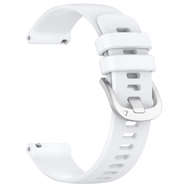 For Garmin Venu 2S Liquid Glossy Silver Buckle Silicone Watch Band(White) - free shipping - PMC TechLife - Order now!