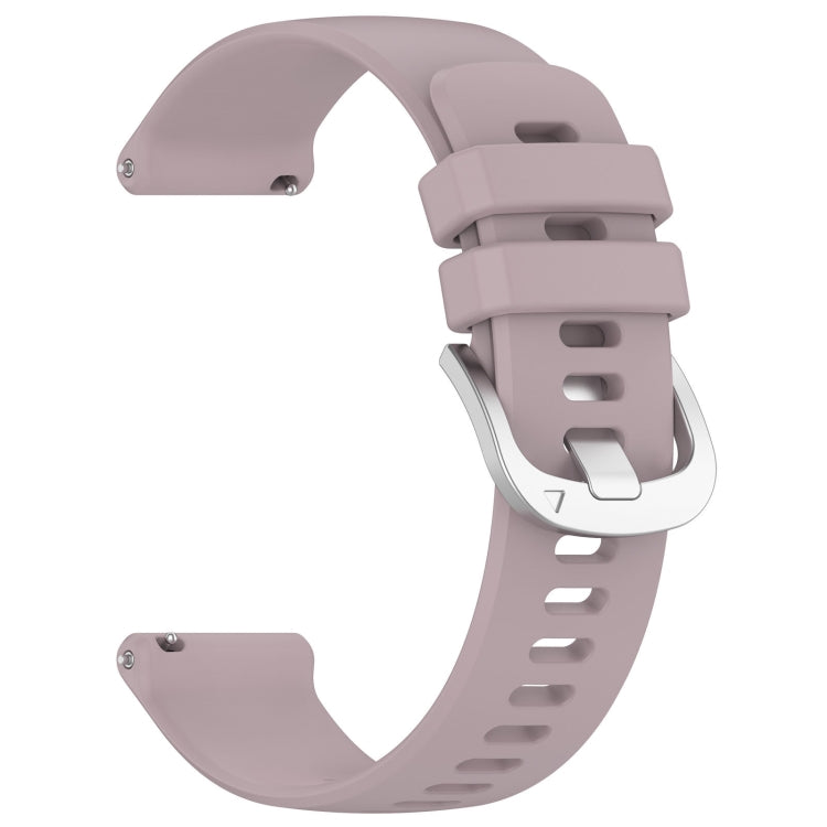 For Amazfit GTS4 Mini 20mm Liquid Glossy Silver Buckle Silicone Watch Band(Purple) - Watch Bands by PMC TechLife | Online Shopping South Africa | PMC TechLife
