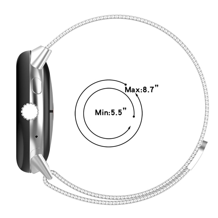 For Google Pixel Watch 2 Milan Magnetic Steel Mesh Watch Band(Pink) - Watch Cases by PMC TechLife | Online Shopping South Africa | PMC TechLife | Buy Now Pay Later Mobicred