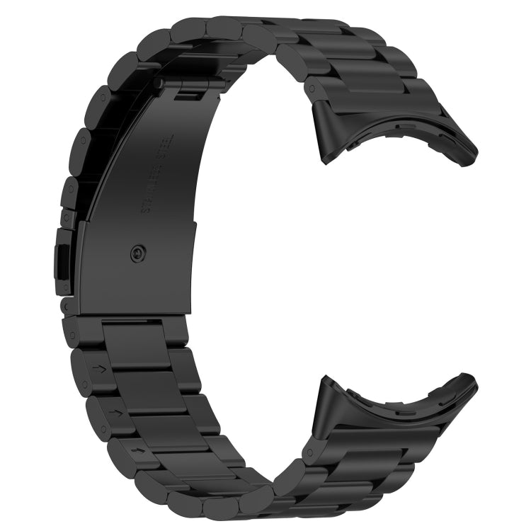 For Google Pixel Watch 2 Three Bead Stainless Steel Metal Watch Band(Black) - free shipping - PMC TechLife - Order now!
