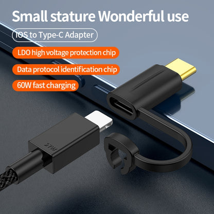 8 Pin to USB-C / Type-C 3.1 OTG Adapter(Black) - Converter & Adapter by PMC Jewellery | Online Shopping South Africa | PMC Jewellery | Buy Now Pay Later Mobicred