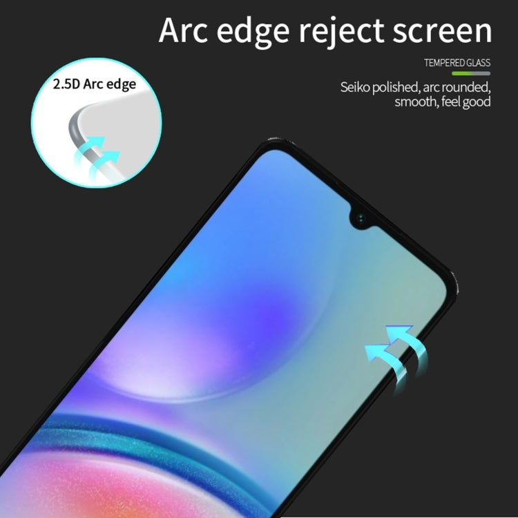 For Samsung Galaxy A05s MOFI 9H 2.5D Full Screen Tempered Glass Film(Black) - Galaxy Tempered Glass by MOFI | Online Shopping South Africa | PMC TechLife