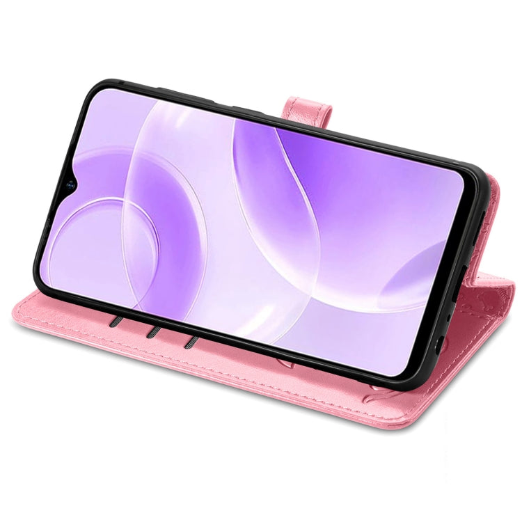 For Ulefone Note 15 Cat and Dog Embossed Leather Phone Case(Pink) - Ulefone Cases by PMC Jewellery | Online Shopping South Africa | PMC Jewellery | Buy Now Pay Later Mobicred