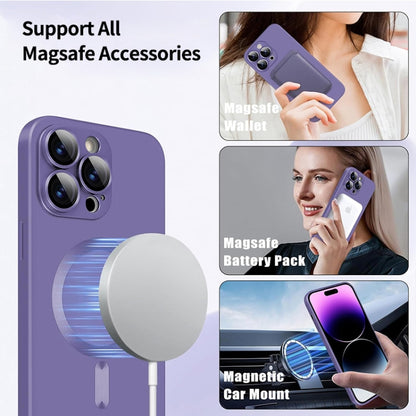 For iPhone 16 Pro Max ENKAY MagSafe Matte TPU Phone Case with Lens Film(Blue) - iPhone 16 Pro Max Cases by ENKAY | Online Shopping South Africa | PMC Jewellery | Buy Now Pay Later Mobicred