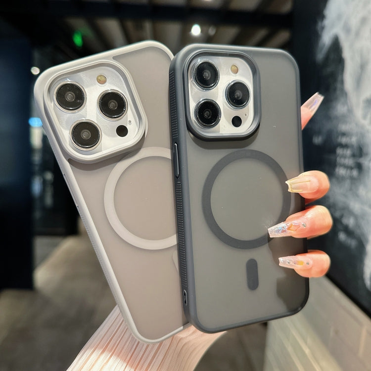 For iPhone 14 Plus Transparent TPU Hybrid PC Magsafe Phone Case(Grey) - iPhone 14 Plus Cases by PMC TechLife | Online Shopping South Africa | PMC TechLife