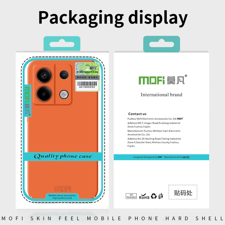 For Xiaomi Redmi Note 13 Pro+ MOFI Qin Series Skin Feel All-inclusive PC Phone Case(Orange) - Note 13 Pro+ Cases by MOFI | Online Shopping South Africa | PMC Jewellery