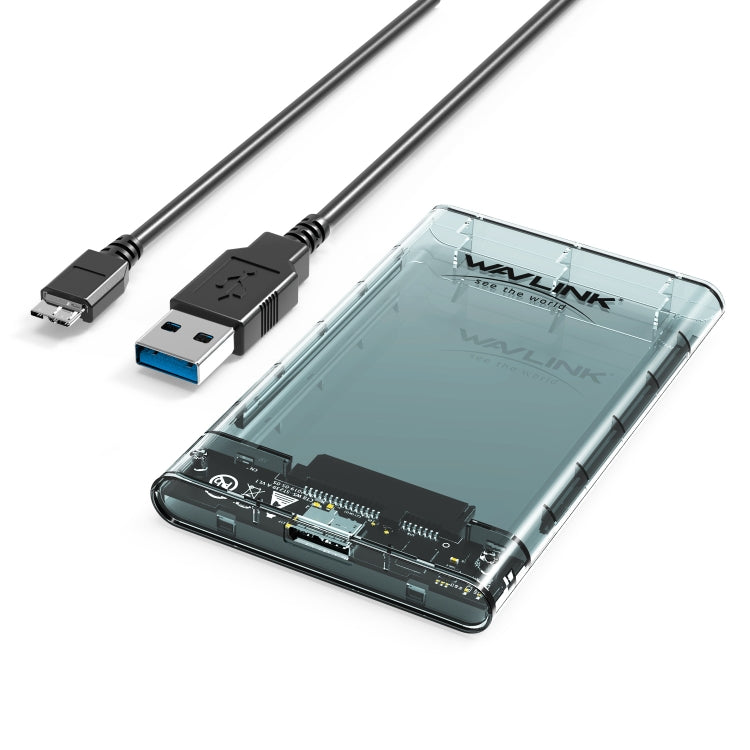 WAVLINK ST239 USB3.0 Transparent SATA External Solid-state SSD 2.5-inch Mobile Hard Disk Case - free shipping - PMC Jewellery - Order now!