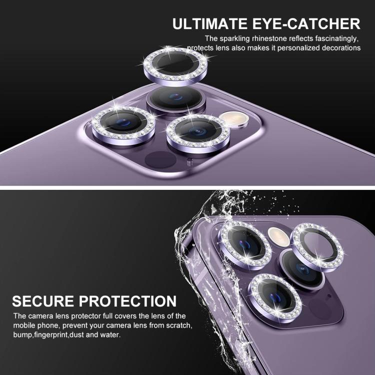 For iPhone 16e ENKAY AR Anti-reflection Individual Diamond Ring Camera Lens Glass Full Film(Golden) - free shipping - PMc TechLife - Order now!