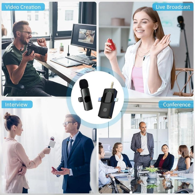 3 in 1 Wireless Lavalier Microphones for iPhone / Android - Microphone by PMC TechLife | Online Shopping South Africa | PMC TechLife