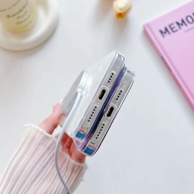 For iPhone 13 Pro Shell Texture MagSafe TPU Phone Case(White) - iPhone 13 Pro Cases by PMC TechLife | Online Shopping South Africa | PMC TechLife