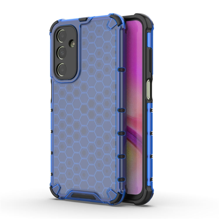 For Samsung Galaxy A25 5G Shockproof Honeycomb Phone Case(Blue) - Galaxy Phone Cases by PMC Jewellery | Online Shopping South Africa | PMC Jewellery