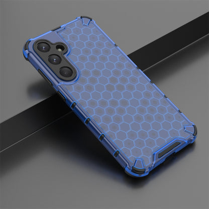 For Samsung Galaxy A55 Shockproof Honeycomb Phone Case(Blue) - Galaxy Phone Cases by PMC Jewellery | Online Shopping South Africa | PMC Jewellery