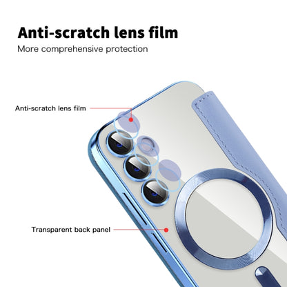 For Samsung Galaxy S23 FE 5G MagSafe Magnetic RFID Anti-theft Leather Phone Case(Blue) - Galaxy S23 FE 5G Cases by PMC Jewellery | Online Shopping South Africa | PMC Jewellery