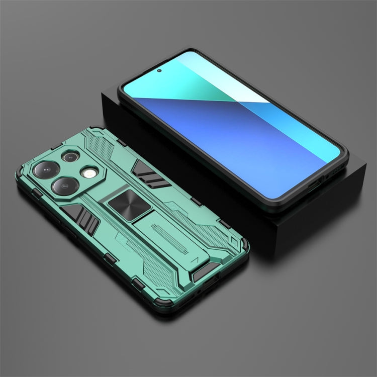 For Redmi Note 13 4G Supersonic Armor PC Hybrid TPU Phone Case(Green) - Note 13 Cases by PMC TechLife | Online Shopping South Africa | PMC TechLife | Buy Now Pay Later Mobicred