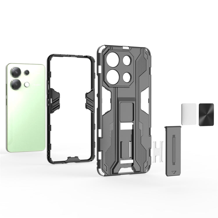 For Redmi Note 13 4G Supersonic Armor PC Hybrid TPU Phone Case(Grey) - Note 13 Cases by PMC TechLife | Online Shopping South Africa | PMC TechLife | Buy Now Pay Later Mobicred