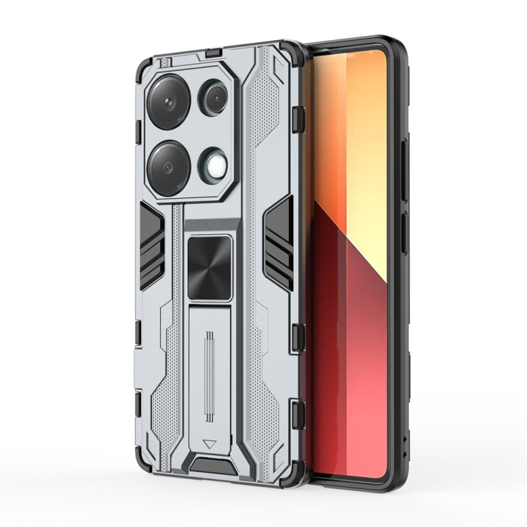 For  Redmi Note 13 Pro 4G Supersonic Armor PC Hybrid TPU Phone Case(Grey) - Note 13 Pro Cases by PMC Jewellery | Online Shopping South Africa | PMC Jewellery | Buy Now Pay Later Mobicred