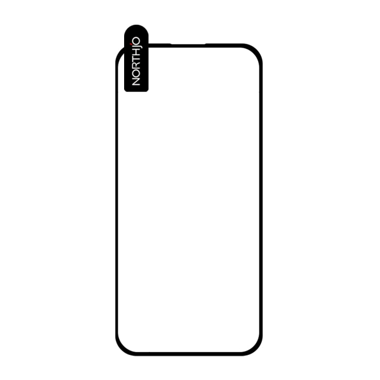 For iPhone 16 Plus NORTHJO A++ Screen Protector Full Glue Silk Printing Tempered Glass Film(Black) - free shipping - PMC TechLife - Order now!