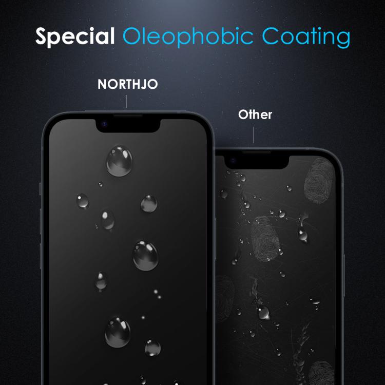 For iPhone 16e NORTHJO A++ Screen Protector Full Glue Silk Printing Tempered Glass Film(Black) - free shipping - PMC TechLife - Order now!