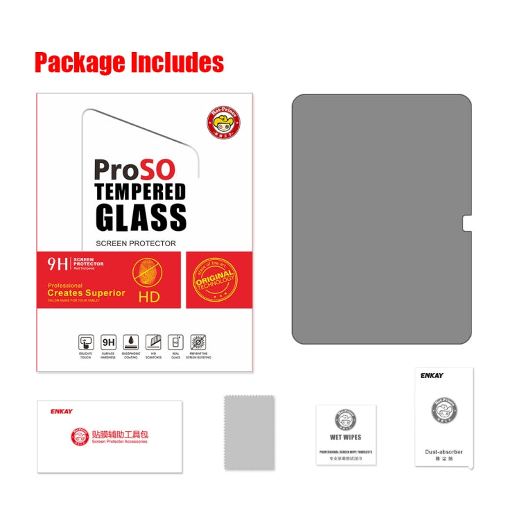 For iPad Air 11 2024 /10th Gen 10.9 2022 ENKAY Hat-Prince 0.33mm 28 Degrees Anti-peeping Privacy Tempered Glass Film - iPad 2025 / 2022 Tempered Glass by ENKAY | Online Shopping South Africa | PMC Jewellery | Buy Now Pay Later Mobicred