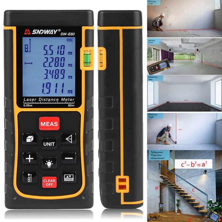 SNDWAY Handheld Laser Range Finder SW-E80 - free shipping - PMC Jewellery - Order now!