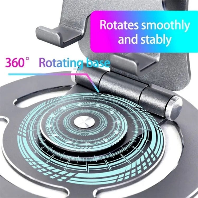 G60 Portable Folding 360-Degree Rotating Desktop Phone Tablet Holder(Grey) - Stand by PMC TechLife | Online Shopping South Africa | PMC TechLife | Buy Now Pay Later Mobicred