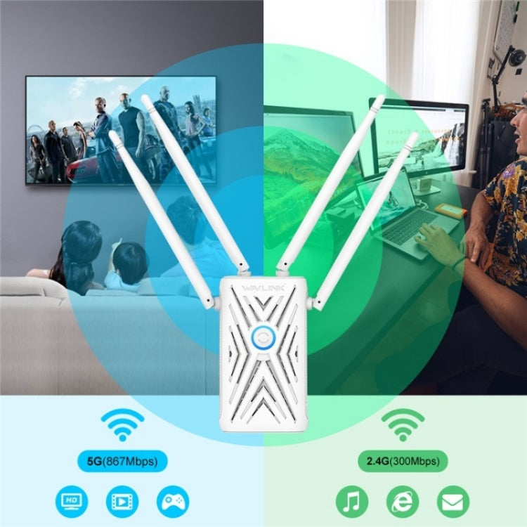 WAVLINK WN579A3 Home WiFi Extender 1200Mbps 2.4GHz / 5GHz Dual Band AP Wireless Router, Plug:AU Plug - Wireless Routers by WAVLINK | Online Shopping South Africa | PMC Jewellery | Buy Now Pay Later Mobicred