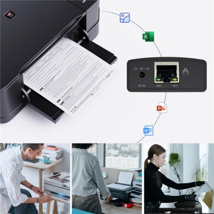 WAVLINK NU72P11 100Mbps Network Print Server USB 2.0 Network Printer Power Adapter(EU Plug) - Printer Accessories by WAVLINK | Online Shopping South Africa | PMC TechLife | Buy Now Pay Later Mobicred