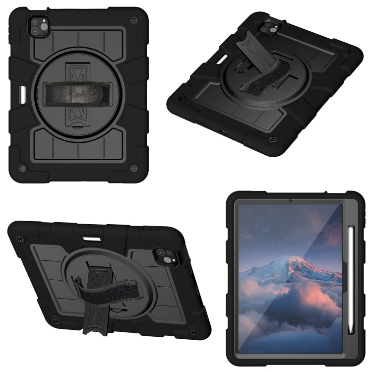 For iPad Pro 11 2024 Silicone Hybrid PC Shockproof Tablet Case with Shoulder Strap(Black) - iPad Pro 11 2024 Cases by PMC Jewellery | Online Shopping South Africa | PMC Jewellery | Buy Now Pay Later Mobicred