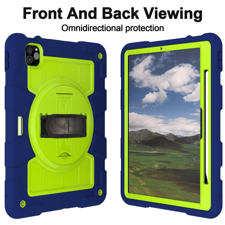 For iPad Pro 11 2024 Silicone Hybrid PC Shockproof Tablet Case with Shoulder Strap(Tibetan Turquoise) - free shipping - PMC TechLife - Order now!