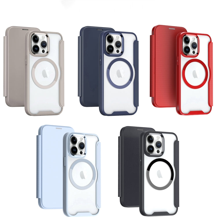 For iPhone 16 Pro MagSafe RFID Blocking Adsorption Flip Leather Phone Case(Purple) - iPhone 16 Pro Cases by PMC TechLife | Online Shopping South Africa | PMC TechLife | Buy Now Pay Later Mobicred