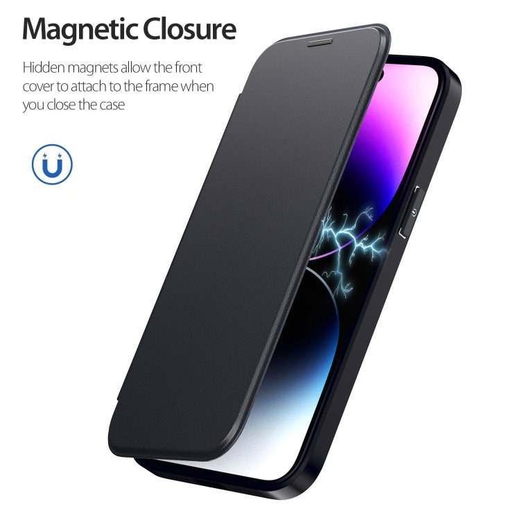 For iPhone 13 Pro MagSafe RFID Blocking Adsorption Flip Leather Phone Case(Blue) - iPhone 13 Pro Cases by PMC TechLife | Online Shopping South Africa | PMC TechLife