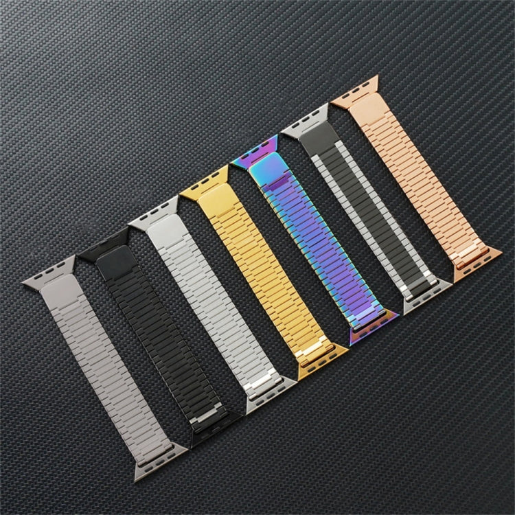 For Apple Watch Series 5 44mm Bamboo Magnetic Stainless Steel Metal Watch Strap(Gold) - Watch Bands by PMC Jewellery | Online Shopping South Africa | PMC Jewellery