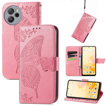 For Blackview Shark 8 Butterfly Love Flower Embossed Leather Phone Case(Pink) - More Brand by PMC Jewellery | Online Shopping South Africa | PMC Jewellery | Buy Now Pay Later Mobicred