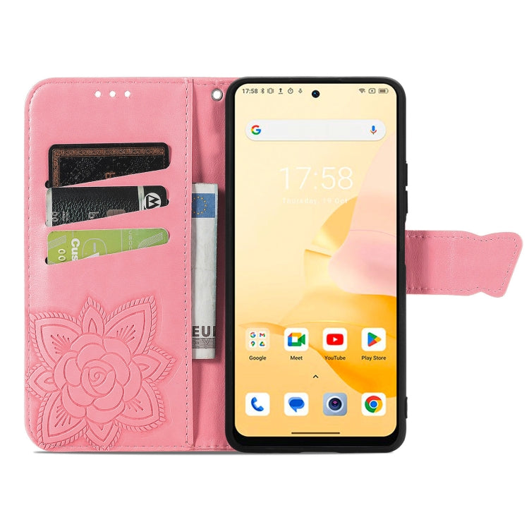 For Blackview Shark 8 Butterfly Love Flower Embossed Leather Phone Case(Pink) - More Brand by PMC Jewellery | Online Shopping South Africa | PMC Jewellery | Buy Now Pay Later Mobicred