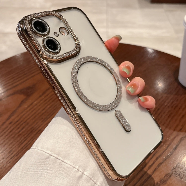 For iPhone 16 Diamond Plated MagSafe TPU Phone Case(Gold) - iPhone 16 Cases by PMC TechLife | Online Shopping South Africa | PMC TechLife | Buy Now Pay Later Mobicred