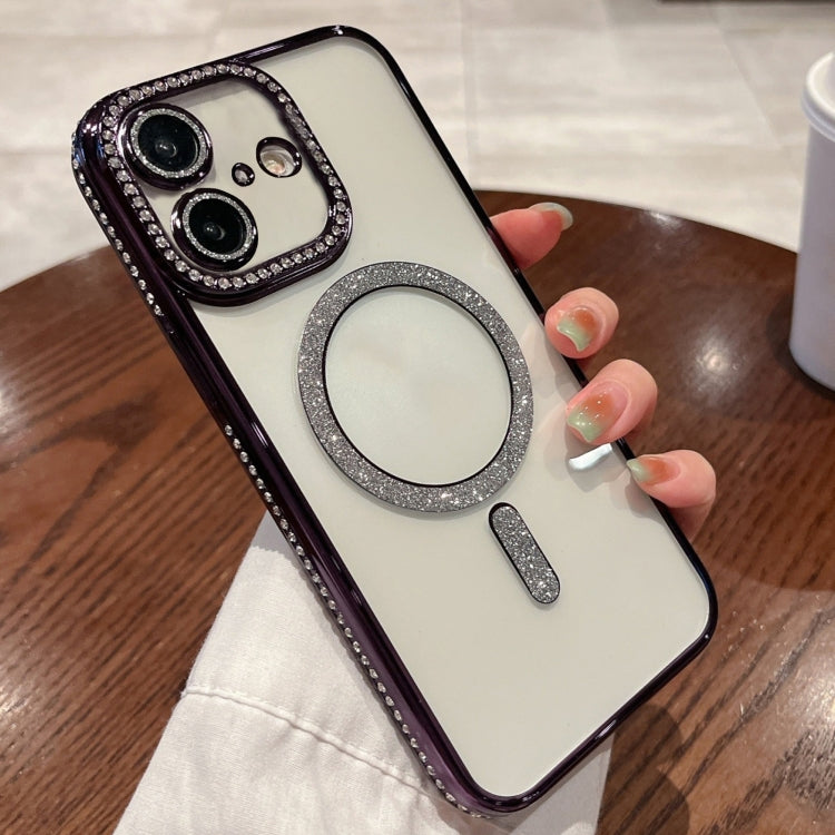 For iPhone 16 Plus Diamond Plated MagSafe TPU Phone Case(Purple) - iPhone 16 Plus Cases by PMC TechLife | Online Shopping South Africa | PMC TechLife | Buy Now Pay Later Mobicred