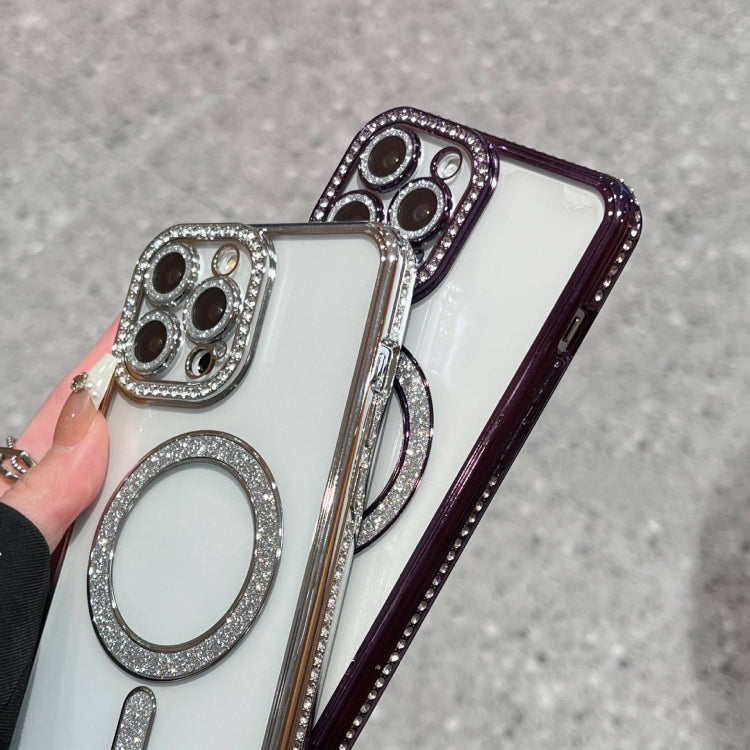 For iPhone 16 Plus Diamond Plated MagSafe TPU Phone Case(Blue) - iPhone 16 Plus Cases by PMC TechLife | Online Shopping South Africa | PMC TechLife | Buy Now Pay Later Mobicred