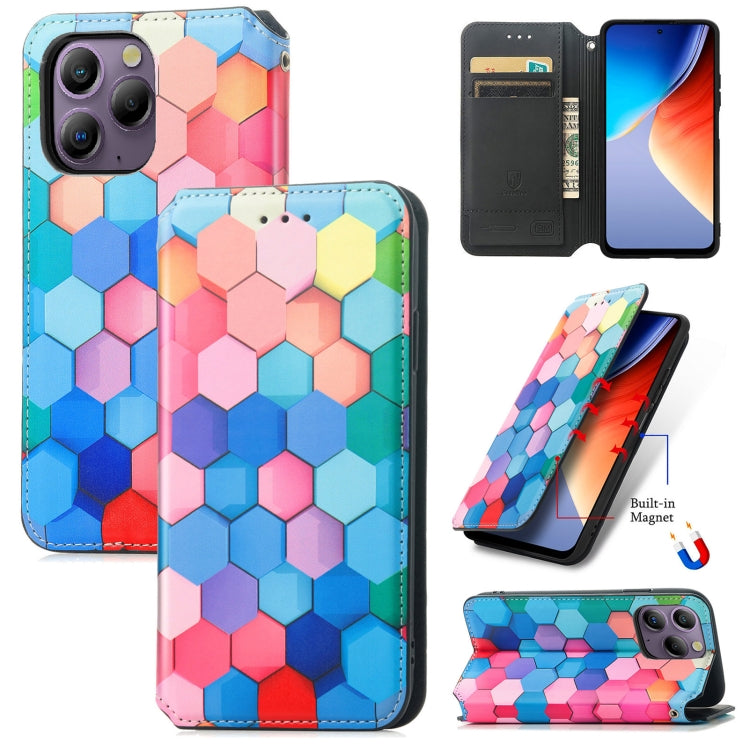 For Blackview  A96 CaseNeo Colorful Magnetic Leather Phone Case(Colorful Cube) - More Brand by PMC TechLife | Online Shopping South Africa | PMC TechLife