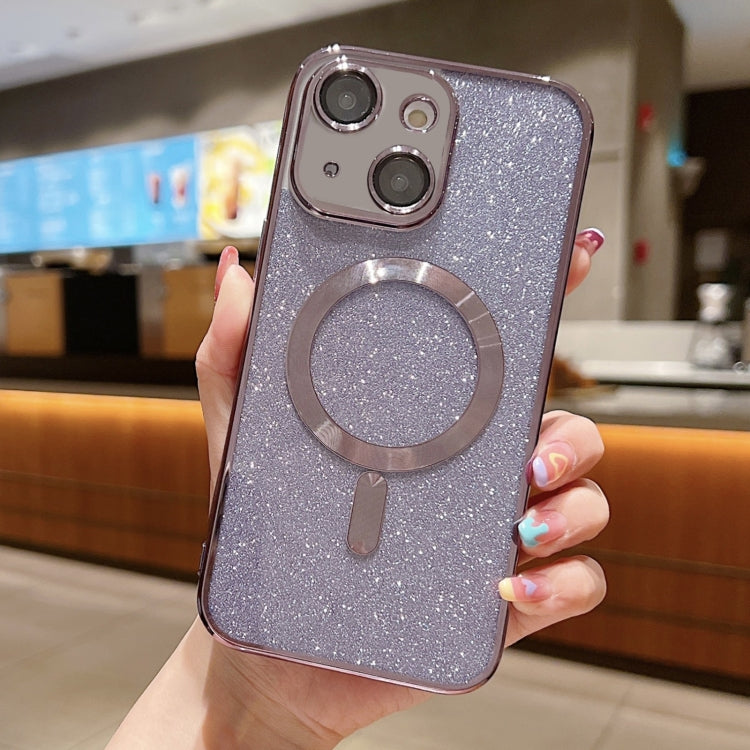 For iPhone 15 MagSafe Glitter Electroplating TPU Phone Case(Purple) - iPhone 15 Cases by PMC TechLife | Online Shopping South Africa | PMC TechLife