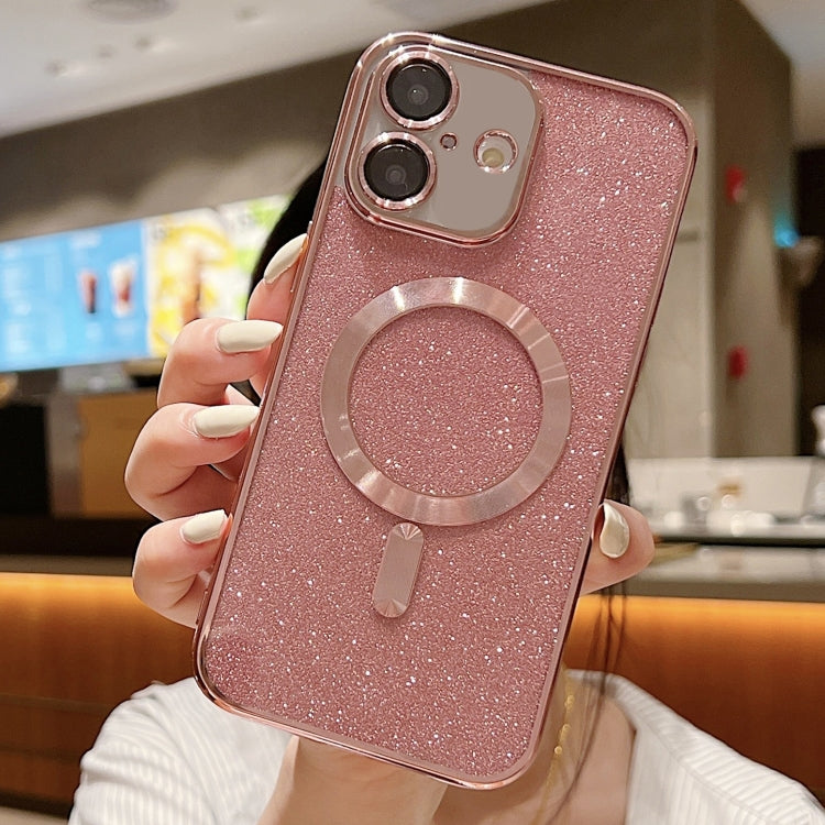 For iPhone 16 Plus Glitter Electroplating MagSafe TPU Phone Case(Rose  Gold) - iPhone 16 Plus Cases by PMC TechLife | Online Shopping South Africa | PMC TechLife | Buy Now Pay Later Mobicred