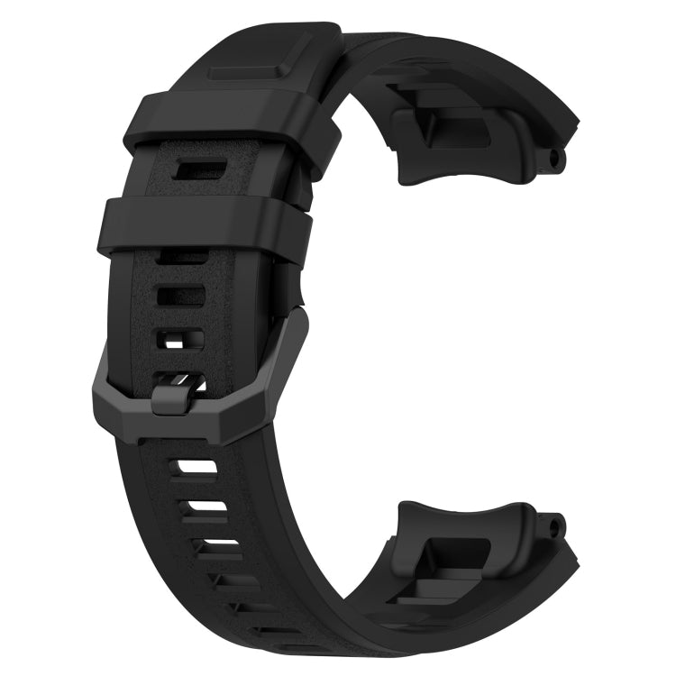 For Amazfit Active Edge A2212 Solid Color Silicone Watch Band(Black) - Watch Bands by PMC TechLife | Online Shopping South Africa | PMC TechLife | Buy Now Pay Later Mobicred