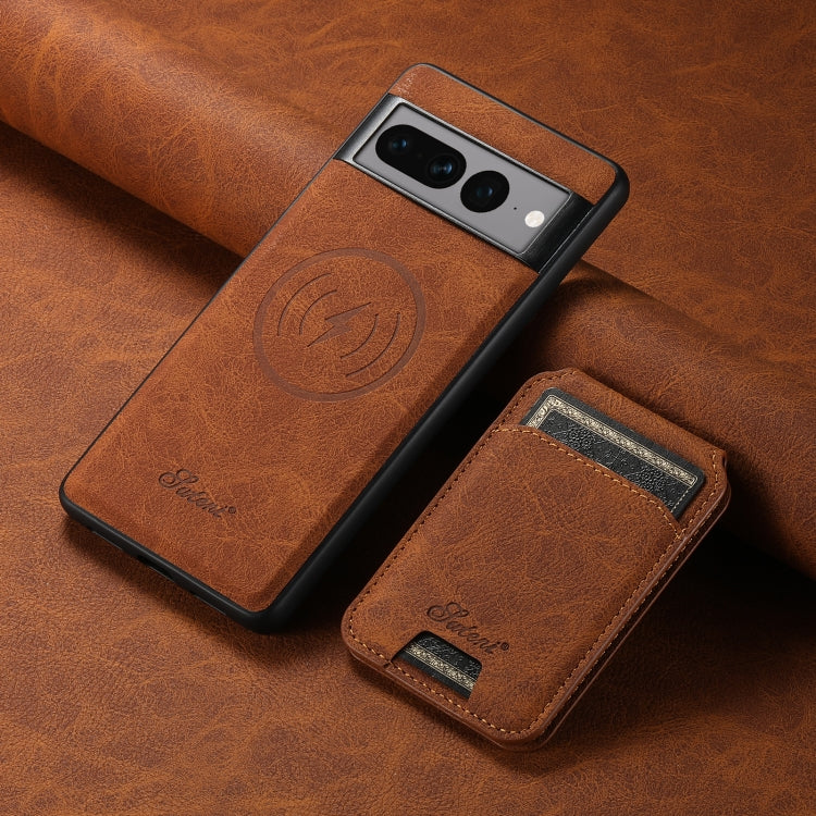 For Google Pixel 7 Pro Suteni H16 Litchi Texture Leather Detachable Wallet Back Phone Case(Blue) - Google Cases by Suteni | Online Shopping South Africa | PMC TechLife | Buy Now Pay Later Mobicred