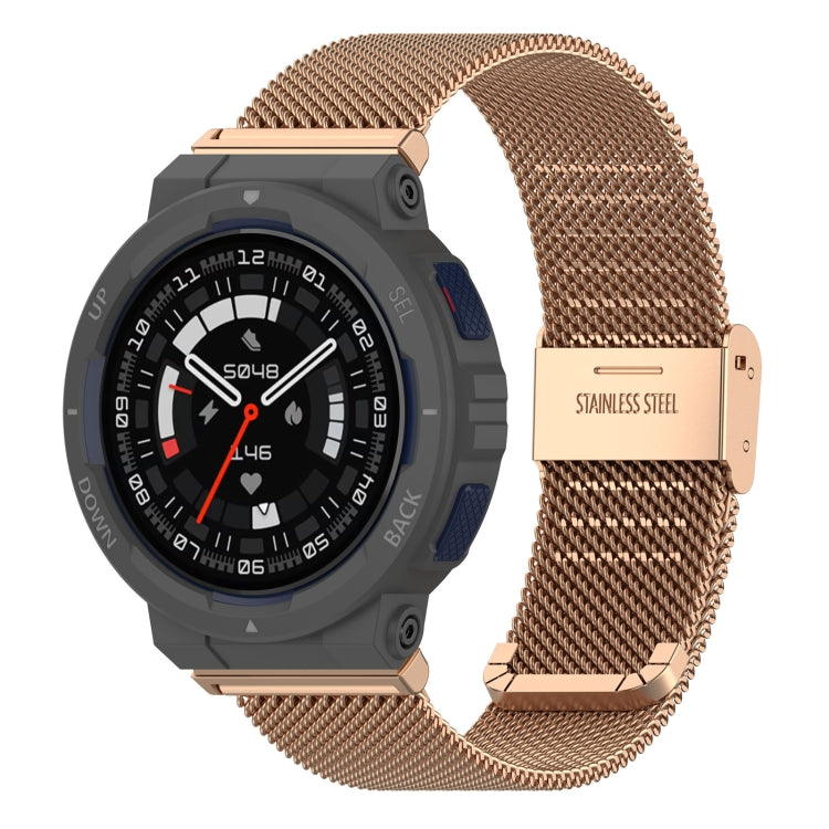 For Amazfit Active Edge A2212 Milan Mesh Single Buckle Watch Band(Rose Gold) - free shipping - PMC TechLife - Order now!