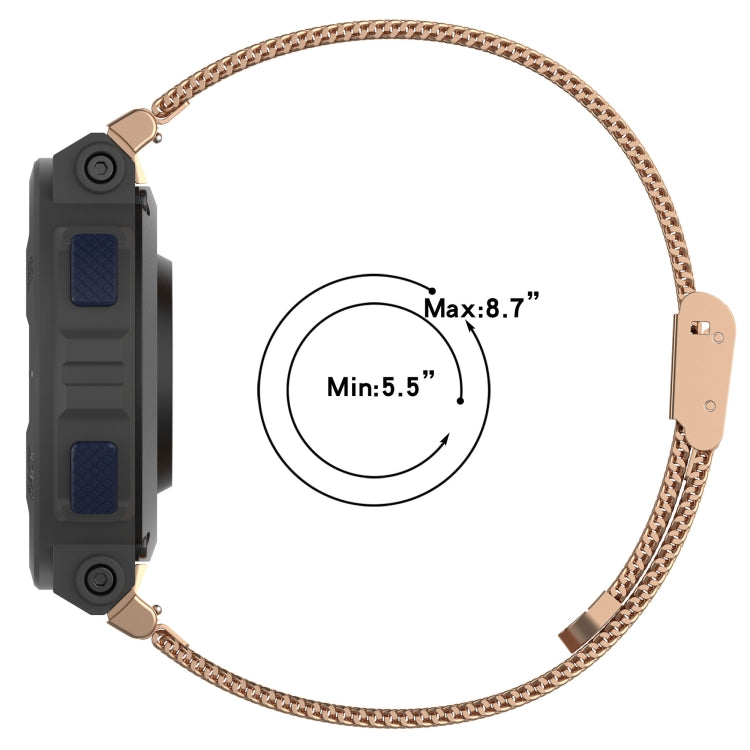 For Amazfit Active Edge A2212 Milan Mesh Single Buckle Watch Band(Rose Gold) - free shipping - PMC TechLife - Order now!