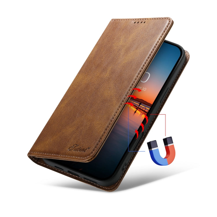 For iPhone 16 Pro Suteni J02 Oil Wax Wallet Leather Phone Case(Brown) - iPhone 16 Pro Cases by Suteni | Online Shopping South Africa | PMC Jewellery | Buy Now Pay Later Mobicred