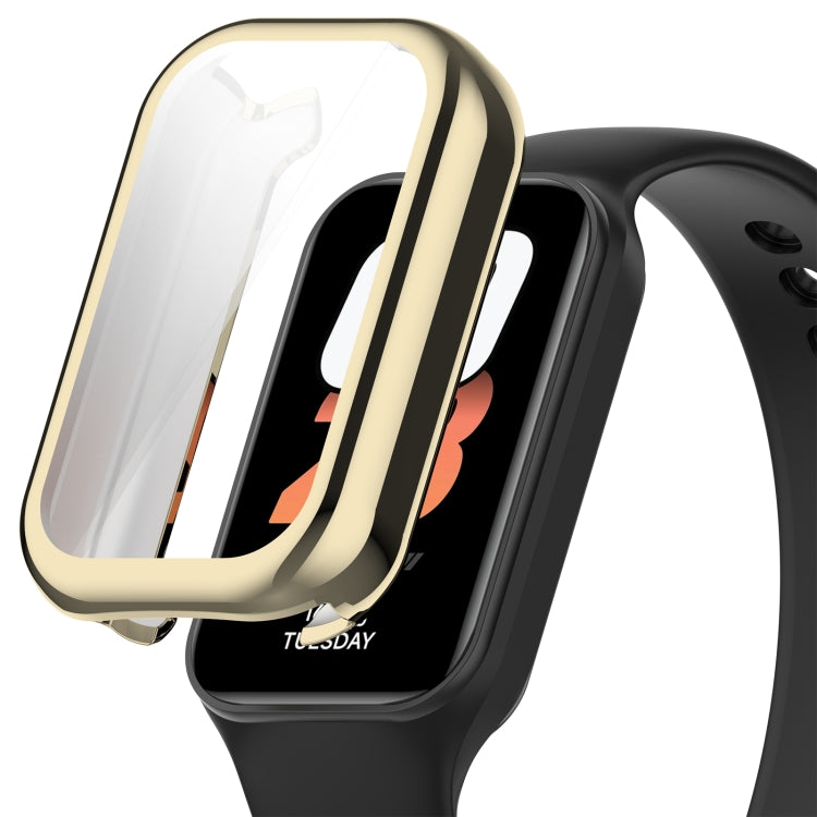 For Xiaomi Smart Band 8 Active Full Package TPU Electroplated Watch Protective Case(Light Gold) - Watch Cases by PMC TechLife | Online Shopping South Africa | PMC TechLife | Buy Now Pay Later Mobicred