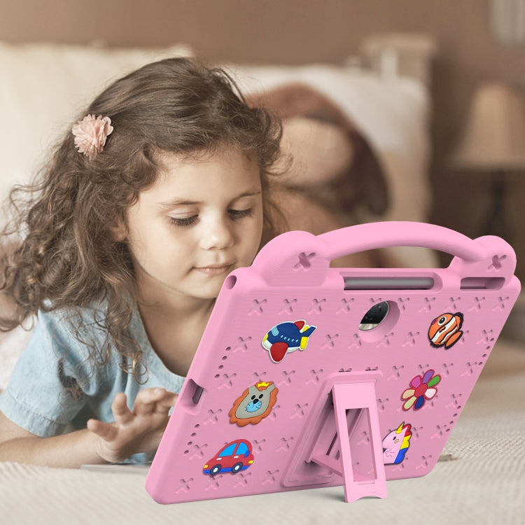 For Honor Pad 9 2023 12.1 Handle Kickstand Children EVA Shockproof Tablet Case(Pink) - Honor by PMC TechLife | Online Shopping South Africa | PMC TechLife | Buy Now Pay Later Mobicred