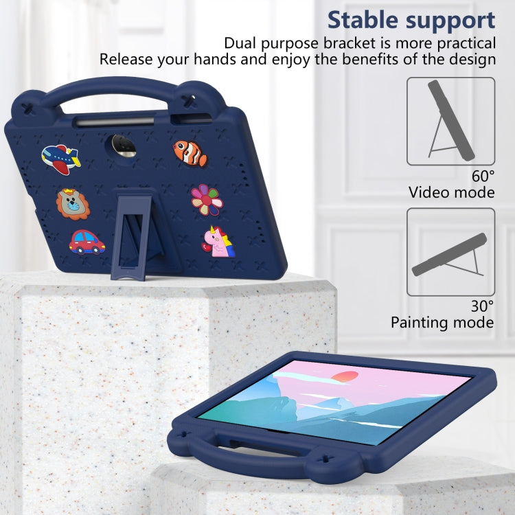 For Honor Pad 9 2023 12.1 Handle Kickstand Children EVA Shockproof Tablet Case(Navy Blue) - Honor by PMC TechLife | Online Shopping South Africa | PMC TechLife | Buy Now Pay Later Mobicred